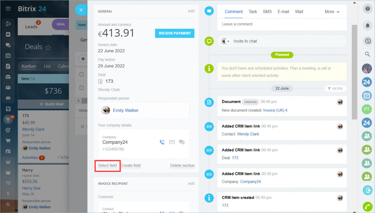 Use of company details